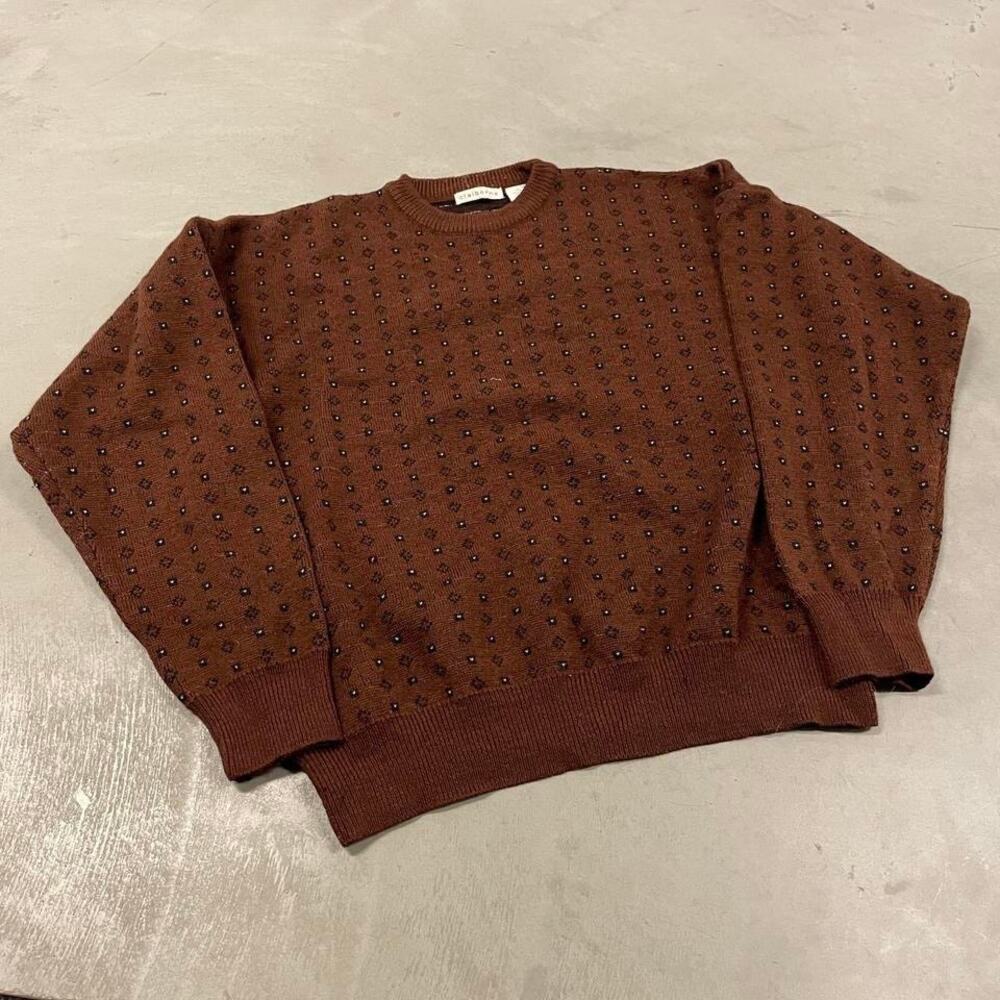 vintage y2k Claiborne patterned sweater